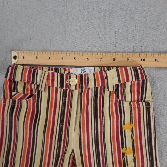 Deux par Deux Girls Outfit 5 Orange Pink Top Velour Stripe Pants Y2K 2000s Retro - Picture 14 of 16